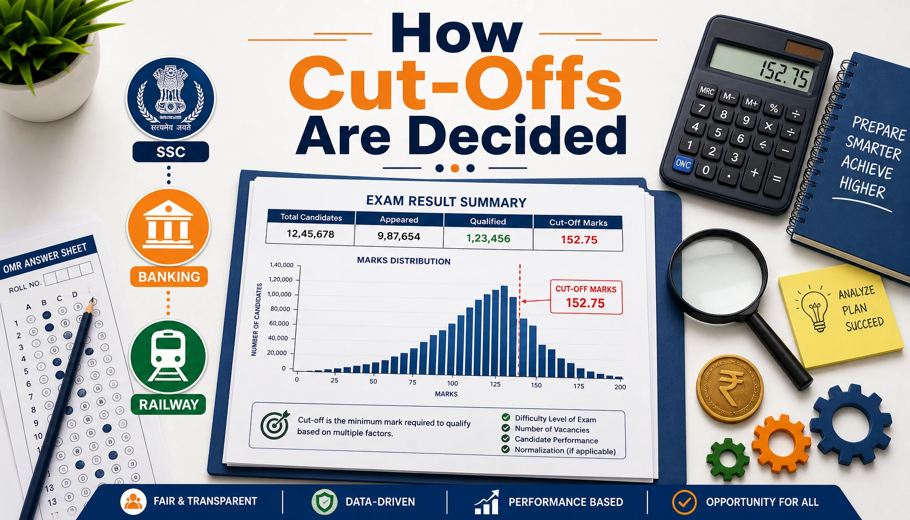Understanding Cut-Off Marks: How Sarkari Result Cut-Offs Are Decided for SSC, Banking & Railway Exams